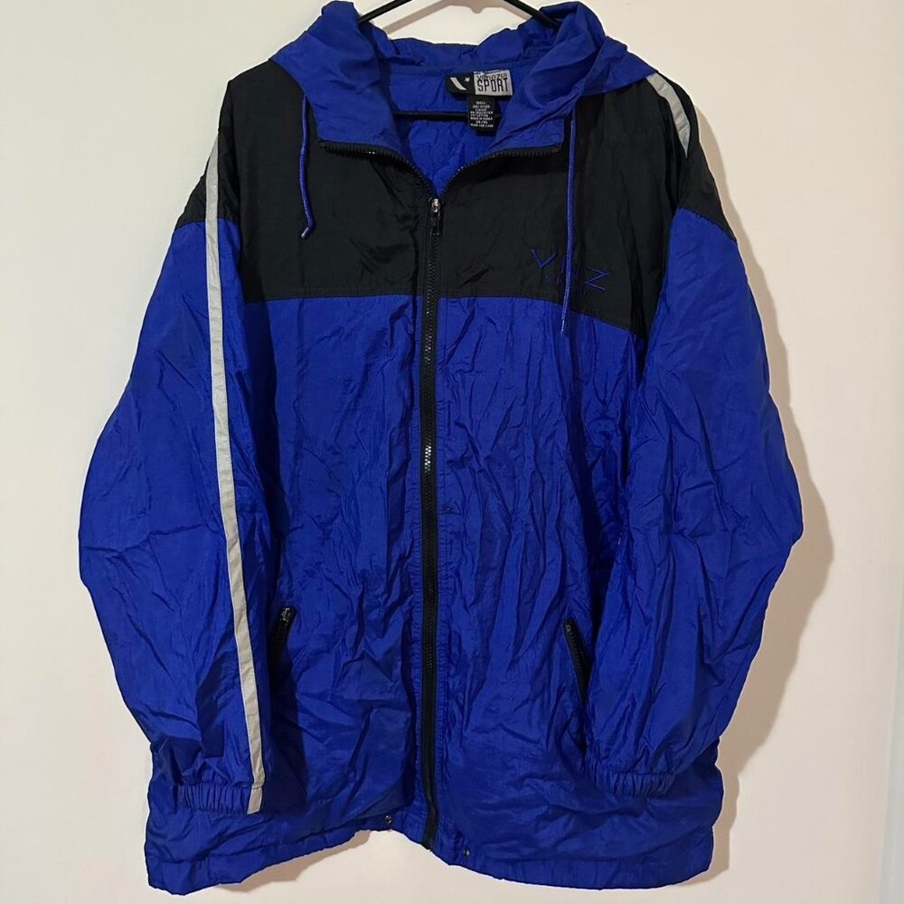 Vintage 90s Venezia Sport Blue Full Zip Windbreaker Jacket